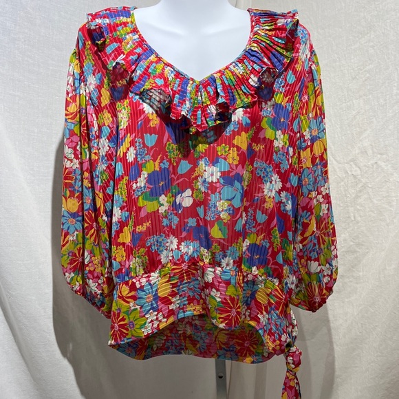 Beautiful Vintage 80s Diane Freis Top with Waist Stash - Picture 1 of 7